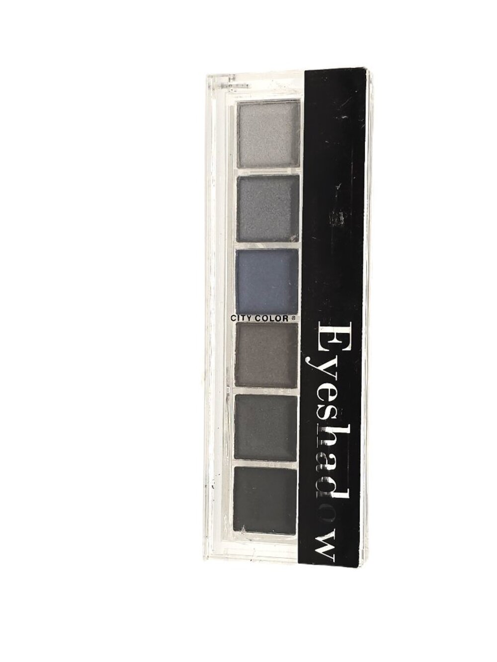 City Color Eyeshadow 6 Color Palette Grays & Blues Applicator Smoky Shimmer